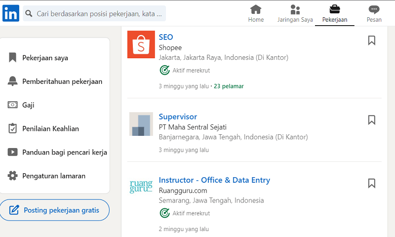 cara melamar kerja lewat linkedin