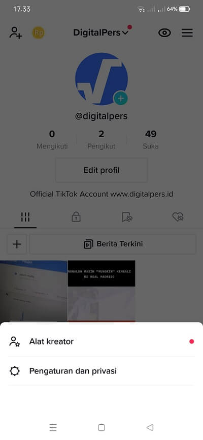 langkah 1, mengubah umur di TikTok