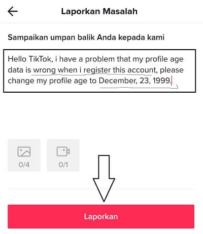 langkah 6, mengubah tanggal lahir di tik tok