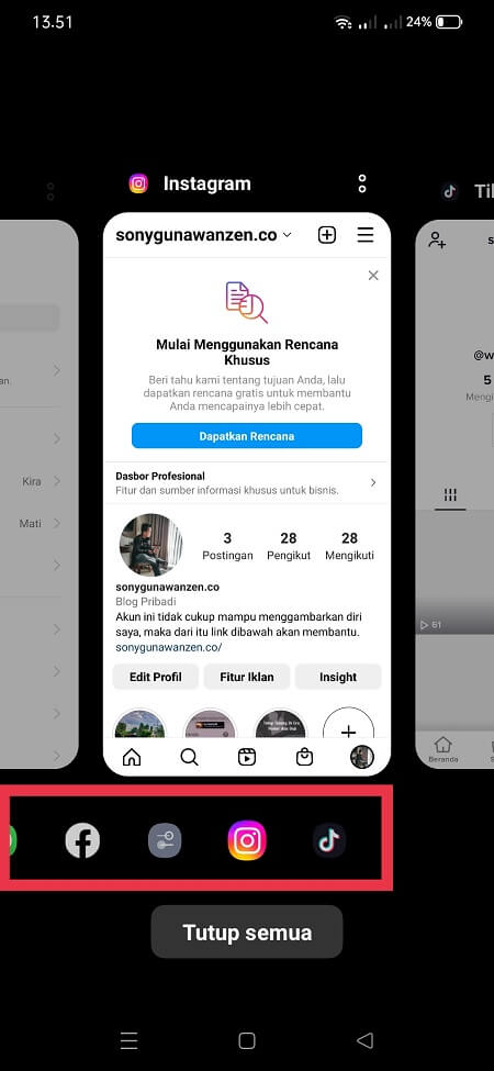 Cara agar tidak relog saat keluar game karena membuka aplikasi lain